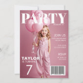 Invitation Photo Magazine Style Anniversaire de enfant Invita (Devant)