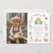 Invitation Photo magique Grenouille enchantée Premier anniver (Devant)