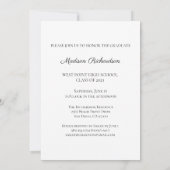 Invitation Photo manuscrite Partie de graduation de script (Dos)
