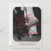 Invitation Photo manuscrite romantique moderne Enregistrer la (Dos)