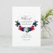 Invitation Photo Mariage américaine patriotique (Debout devant)