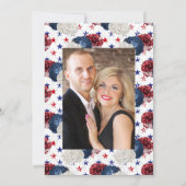 Invitation Photo Mariage américaine patriotique (Dos)