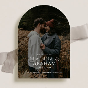 Invitation Photo Mariage Arché moderne Enregistrer la date