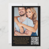 Invitation Photo Mariage Art déco géométrique (Dos)