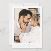 Invitation Photo Mariage Bleu Bleu Whimsical Enregistrer La D (Dos)