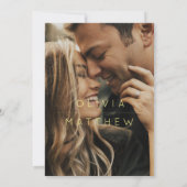 Invitation photo Mariage Boho Bourgogne moderne (Dos)