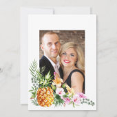 Invitation Photo Mariage de l'Aloha floral tropical (Dos)