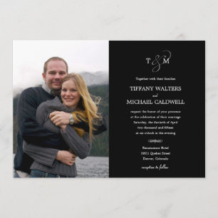 Invitation photo Mariage de l'esperluette élégante