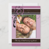 Invitation Photo Mariage des points et des torrents Lilac (Devant)