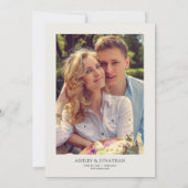 Invitation Photo Mariage du diviseur botanique moderne (Dos)