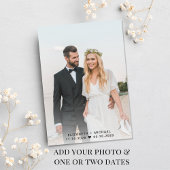 Invitation Photo Mariage Dusty Blue Réception