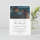 Invitation Photo mariage élégante et moderne (Debout devant)