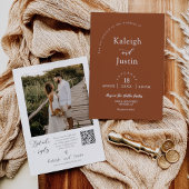 Invitation Photo Mariage en terre cuite personnalisée Boho Co