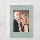 Invitation Photo Mariage géométrique Eucalyptus de la taille (Dos)