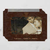 Invitation Photo Mariage Inviter à épouser mon ami-chocolat (Devant / Derrière)