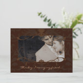 Invitation Photo Mariage Inviter à épouser mon ami-chocolat (Debout devant)