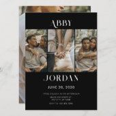 Invitation Photo mariage moderne (Devant / Derrière)