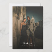 Invitation Photo Mariage moderne élégante superposition (Dos)