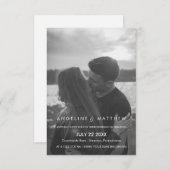 Invitation photo Mariage moderne et minimaliste (Devant / Derrière)