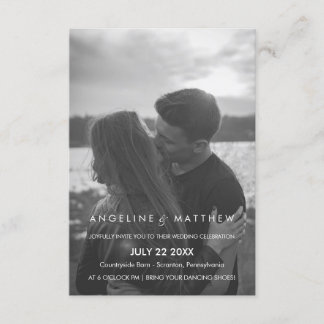 Invitation photo Mariage moderne et minimaliste