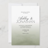 Invitation Photo Mariage moderne Gras & Minimaliste (Devant)