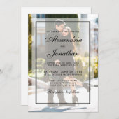 Invitation photo Mariage moderne - Superposition (Devant / Derrière)