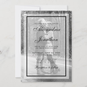 Invitation photo Mariage moderne - Superposition B