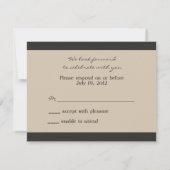 Invitation photo Mariage RSVP (Dos)