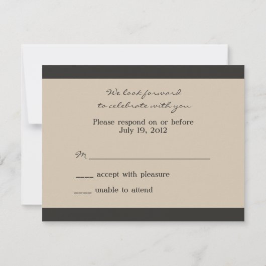 Invitation photo Mariage RSVP (Dos)