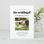 Invitation Photo mariage simple, élégante et chic (Debout devant)