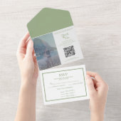 Invitation photo Mariage tout en un seul mode Code (Déchirure)