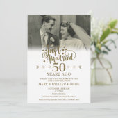 Invitation Photo mariée 50e anniversaire de Mariage (Debout devant)