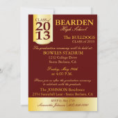 Invitation photo Maroon and Gold F (Dos)