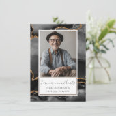 Invitation photo Memorial Black and Gold (Debout devant)