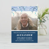 Invitation Photo Mens Marine Blue 78e anniversaire (Debout devant)