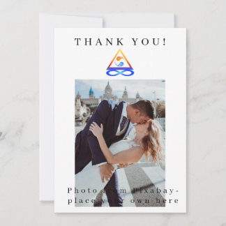 Invitation Photo Merci Mariage Card-Twin Flames-