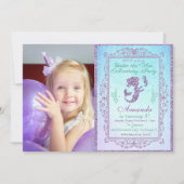 Invitation PHOTO Mermaid Pool Party sous la mer Anniversaire (Devant)