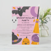 Invitation Photo mignonne Anniversaire de enfant Halloween (Debout devant)