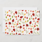 Invitation Photo mignonne Notre Petite Fille Ladybug Annivers (Dos)