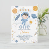 Invitation Photo mignonne Premier voyage autour du soleil 1er (Debout devant)