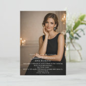 Invitation Photo milestone birthday (Debout devant)