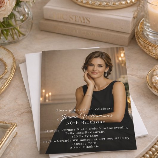 Invitation Photo milestone birthday