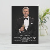 Invitation Photo milestone birthday (Debout devant)
