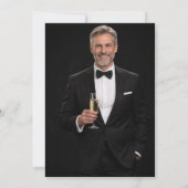 Invitation Photo milestone gold birthday (Dos)