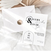 Invitation Photo Minimal moderne QR Code Simple Mariage