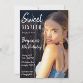 Invitation Photo Minimal tendance Chic Sweet 16 Party Invitat (Devant)