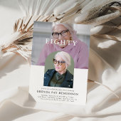 Invitation Photo minimale 800 80e anniversaire