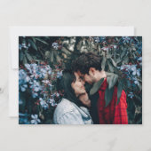 Invitation Photo Minimale Mariage Drôle Enregistrer La Date (Dos)