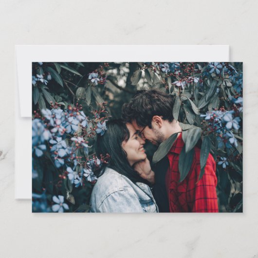 Invitation Photo Minimale Mariage Drôle Enregistrer La Date (Dos)