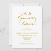 Invitation Photo minimale moderne 50e anniversaire de Mariage (Devant)